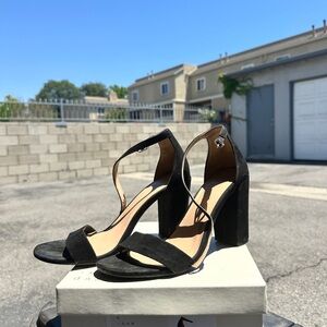 A New Day Black Strappy Block Heels